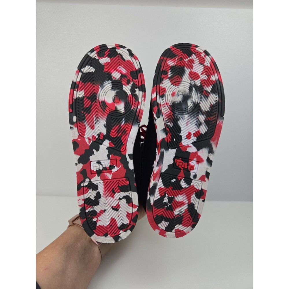 Fila VULC 13 Mashup Red Black White Camo Sneaker Shoe High Top Unisex Kids 2 - Picture 7 of 12